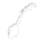 מפה של ממלכת נורווגיה וקטור אוסף